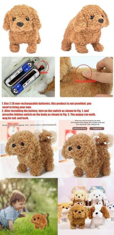 Cute Interactive Robotic Toy Puppy - Batteries Included