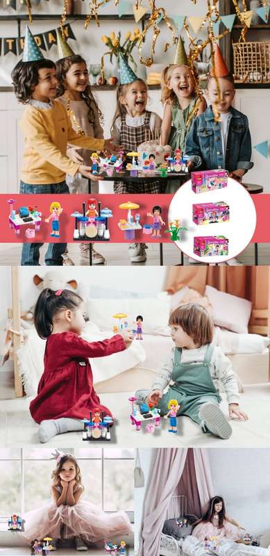 Happy Holidays Brick Building Blocks - Set of 3