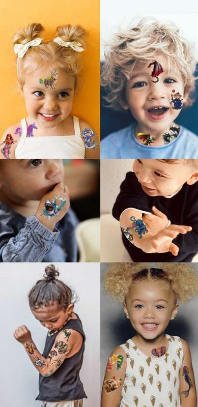 Individually Carded Kiddies Party Tattoos - Boys Pack of 12