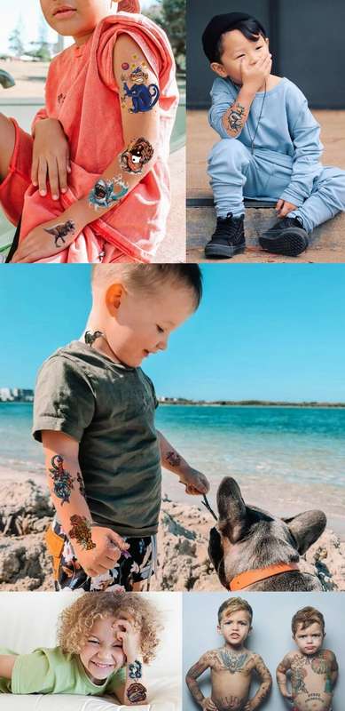 Individually Carded Kiddies Party Tattoos - Boys Pack of 12