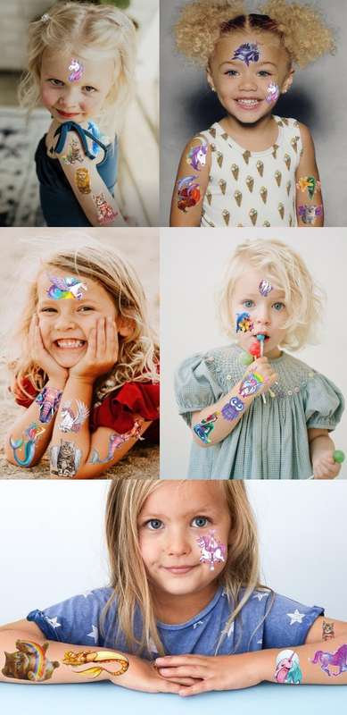 Individually Carded Kiddies Party Tattoos - Girls Pack of 12