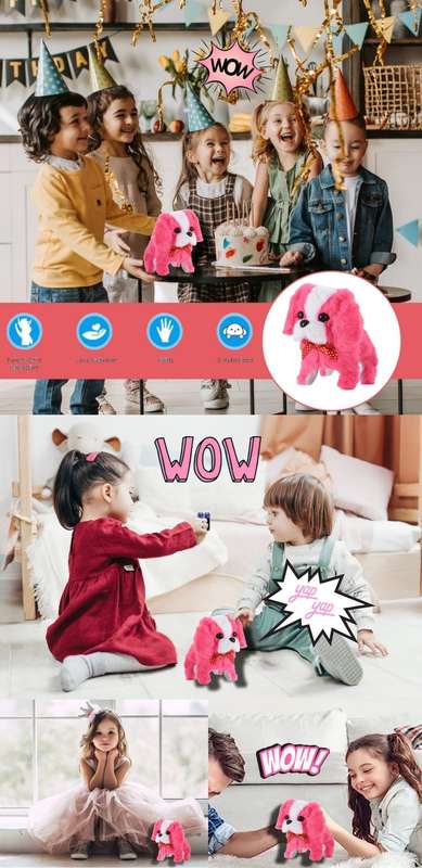 Cute Interactive Robotic Toy Puppy - Batteries Included