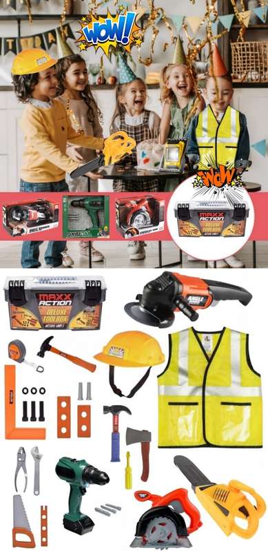 Kids Pro Power Tool Toy Play Set - 36 Piece