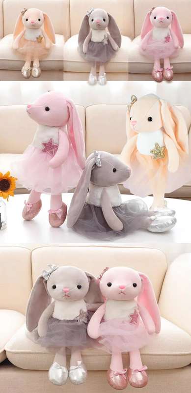 Triplet Heirloom Plush Bunnies - 3-Piece Gift Play Set