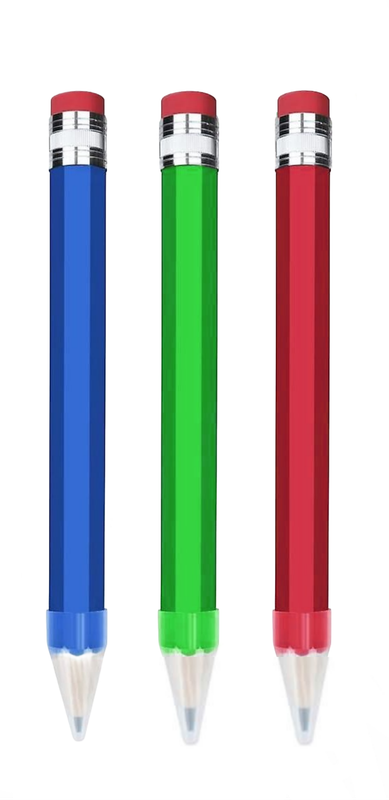 Giant 33 Centimeter Novelty Pencils - Set of 3
