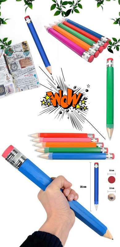Giant 33 Centimeter Novelty Pencils - Set of 3