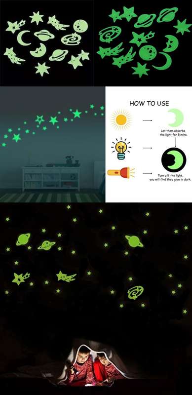 Glow In The Dark Stars - Galaxy 3 Pack