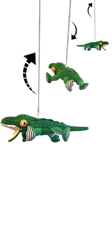 Spring Action Crocodile Baby Mobile