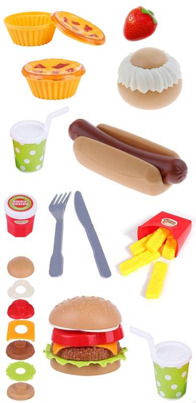 27 Piece Pretend Food Play Set