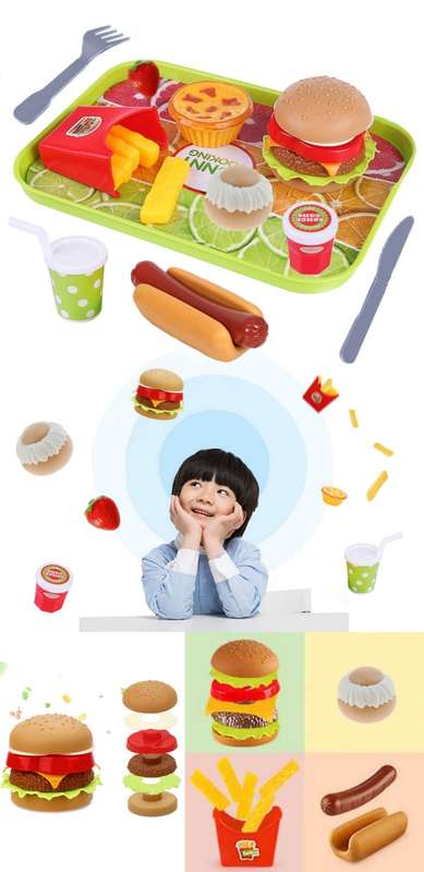 27 Piece Pretend Food Play Set