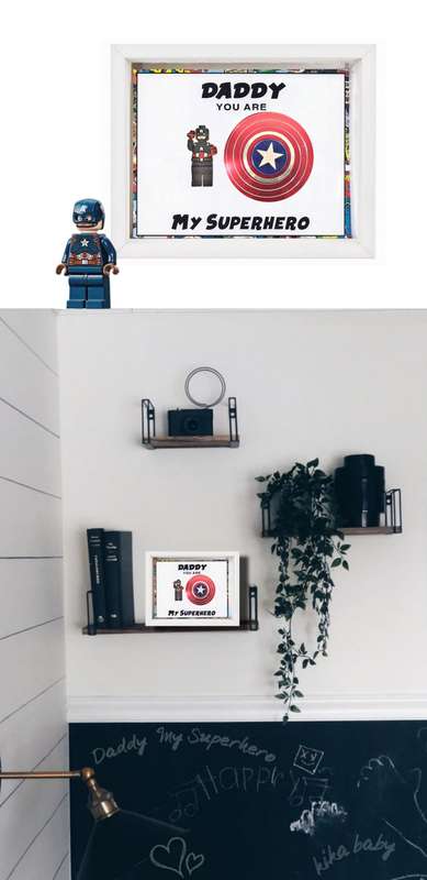Captain America with Aluminium Shield - Father Day Box Frame Gift