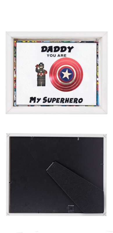 Captain America with Aluminium Shield - Father Day Box Frame Gift