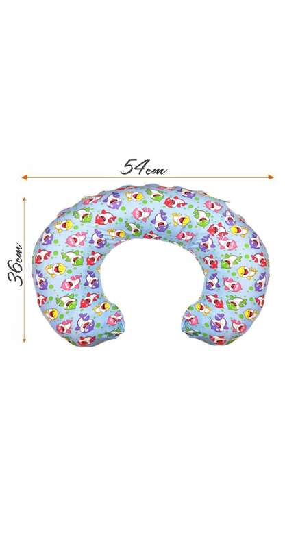Kika Baby Shark Nursing Pillow - Light Blue