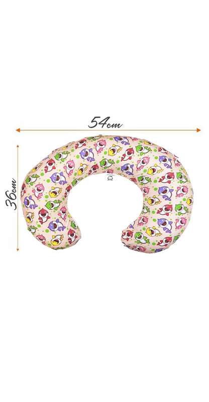 Kika Baby Shark Nursing Pillow - Light Pink