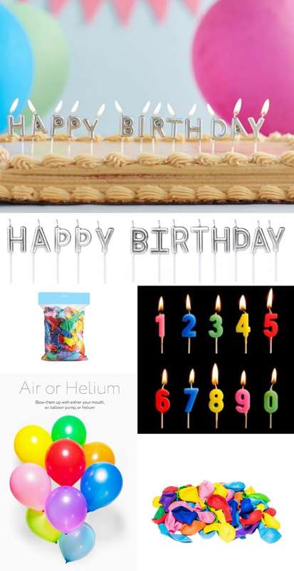 Birthday In A Box - Birthday Cards, Silver Balloons and Decorations