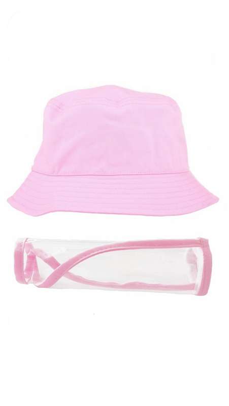 Kids Bucket Hat With Removable Visor - Pink