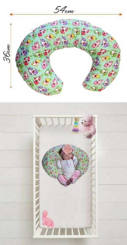 Kika Baby Shark Nursing Pillow - Mint