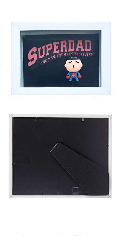 Superdad!! The Man, The Myth, The Legend - Superman Fathers Day Shadow Box Frame