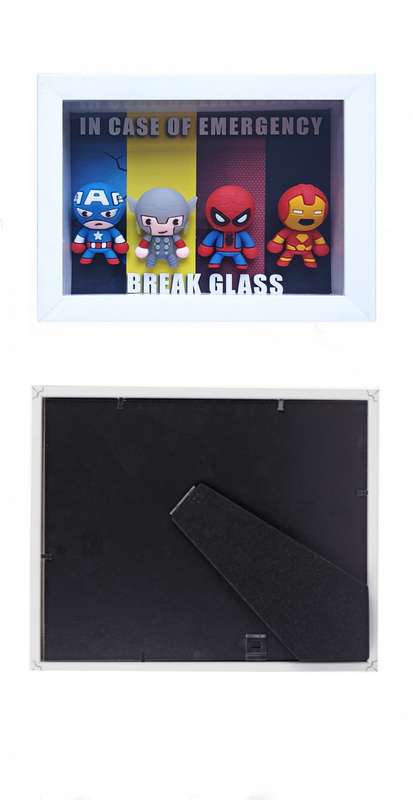 Superhero Avengers Themed Shadow Boxed Gift Frame