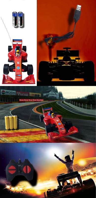 Formula 1 Styled Remote Control Toy Car - Red