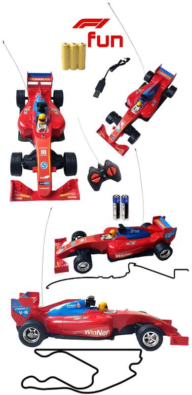 Formula 1 Styled Remote Control Toy Car - Red