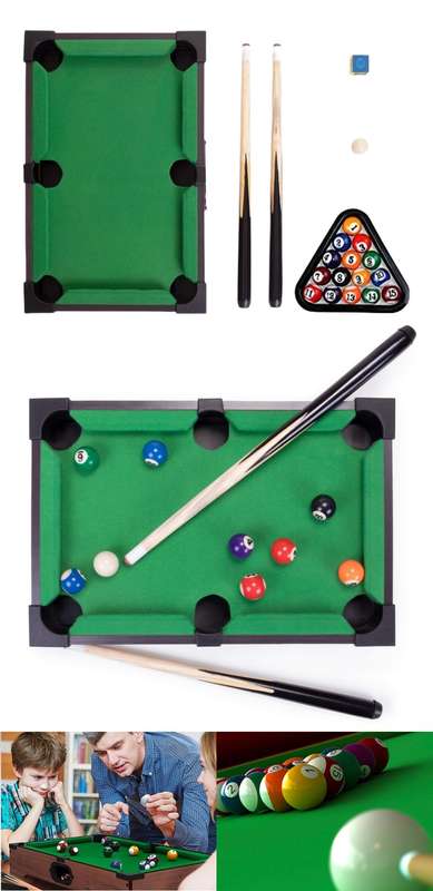 3 Classic Mini Table Top Games - Air Hockey - Foosball - Pool Table