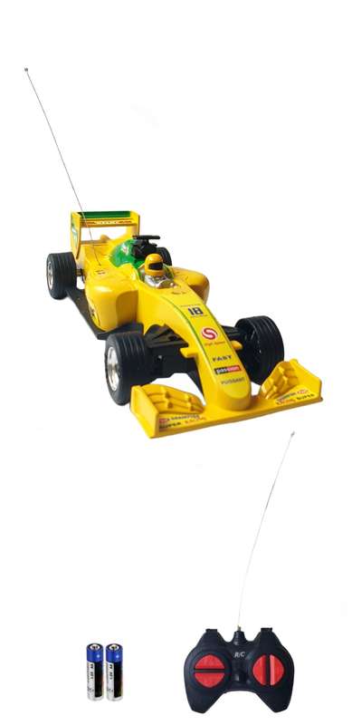 Formula 1 Styled Remote Control Toy Car - Yellow