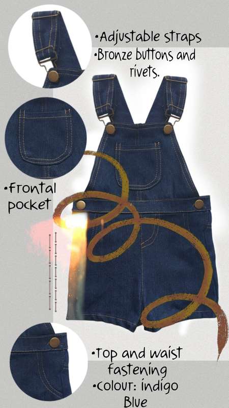 Kika Baby & Toddler Indigo Blue Baby Dungarees