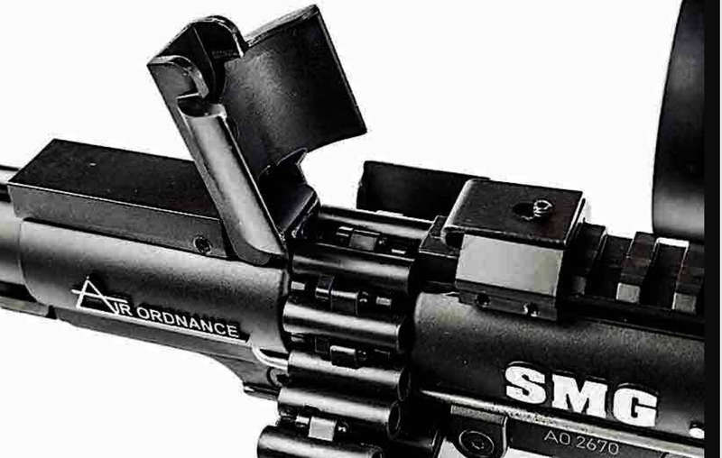 AIR ORDNANCE SMG .22 FULL AUTOMATIC 5.5mm PELLET AIR/CO2 RIFLE - TACTICAL KIT