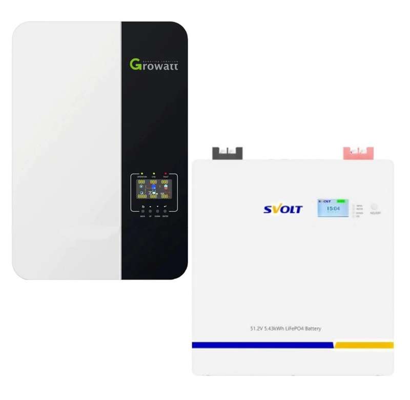 Growatt 5KVA Inverter and Battery Combo SVOLT 51.2V 106Ah 5.43 Battery