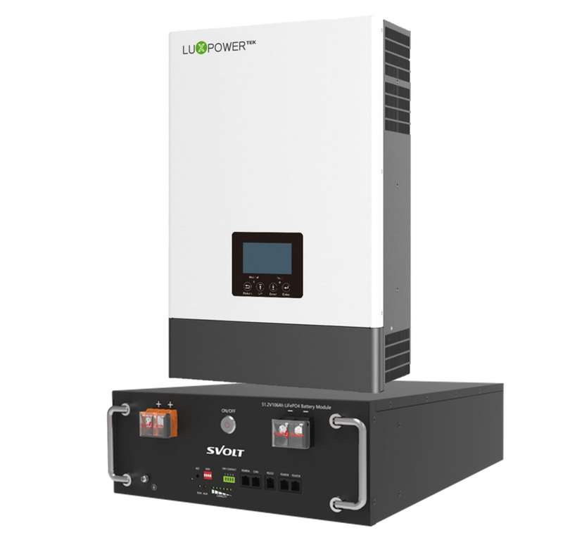 Luxpower SNA 5000 5KW & Svolt 5.09KWh Lithium Battery Combo Backup Power Kit