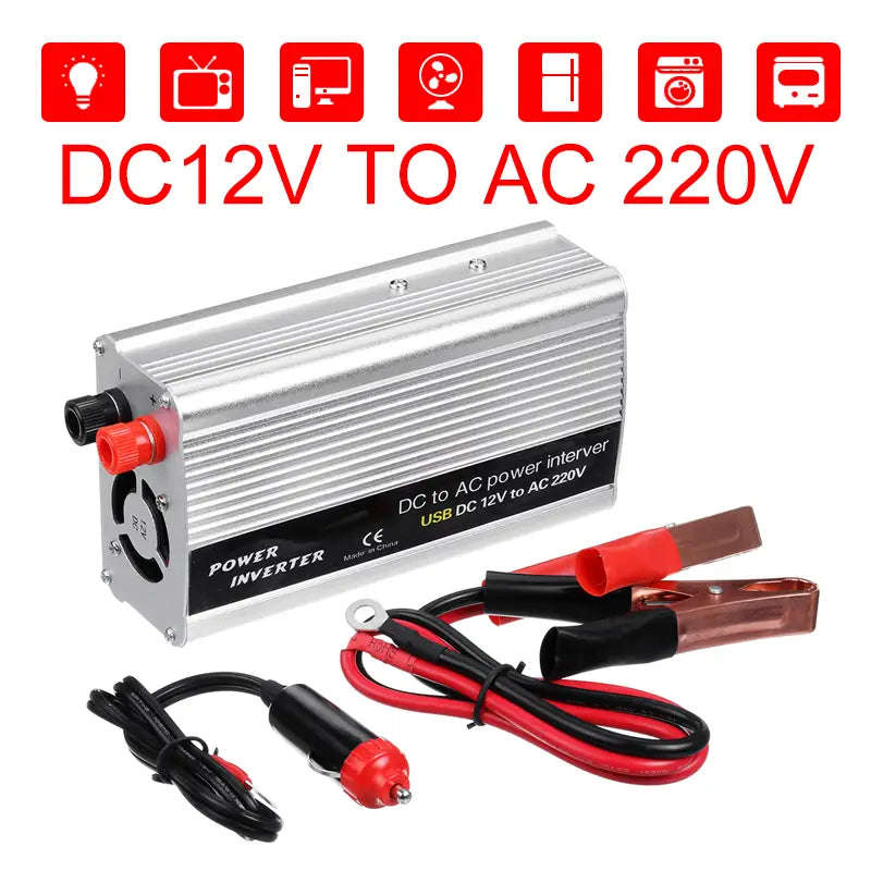2400W Solar Inverter DC12V TO AC220V Modified Sine Wave Inverter USB Power Converter