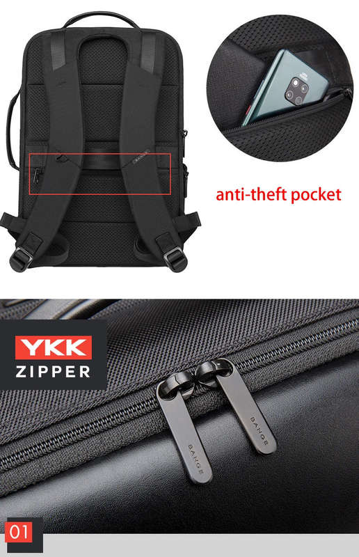 Bange Executive Anti-Theft Travel Backpack vii