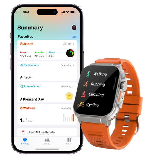 Rugged, Elegant and Durable Smart Watch South Africa Connects to Apple Health