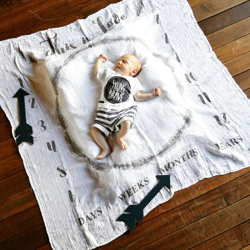 Milestone Blanket Marker Pack - Clouds / Soft Pink