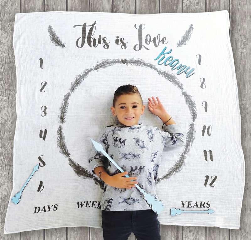 Milestone Blanket Marker Pack - Clouds / Soft Pink