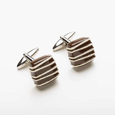 Brown and White Chocolate Truffle Cufflinks