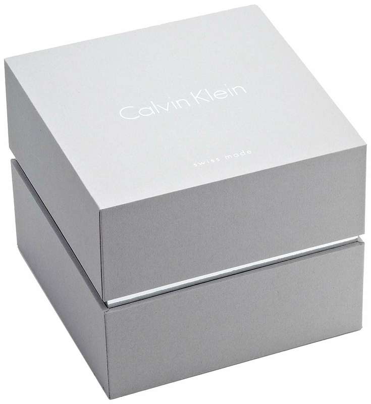 Calvin Klein Men's Established Silver Dial Leather Watch