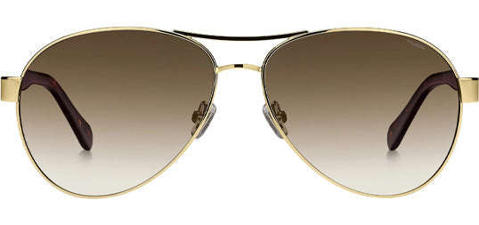 Fossil Polarized Women's Stainless Steel Aviator Sunglasses - FOS3079S-00NR-LA