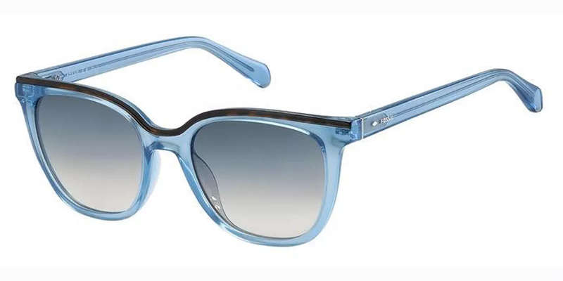 Fossil Women's Blue Crystal Square Sunglasses - FOS3103GS- 0OXZ-I4