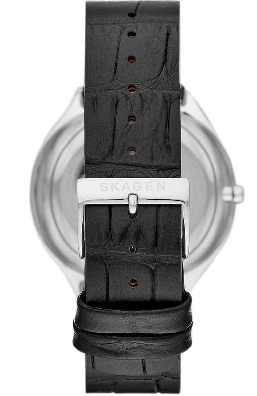 SKAGEN Grenen Black Leather Strap