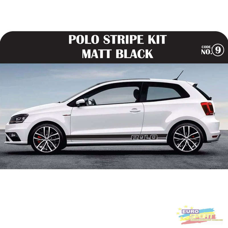 Badge It (Polo) Racing Stripe Kit - Matt Black