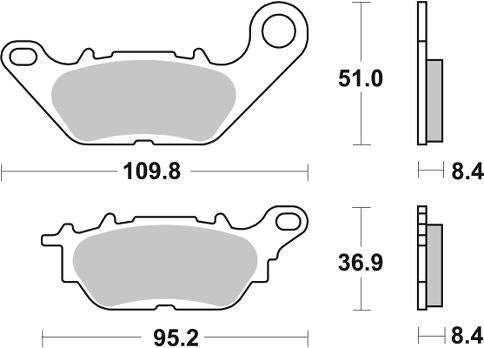 SBS - FA464 Brake Pads | Ceramic | Street | 858HF