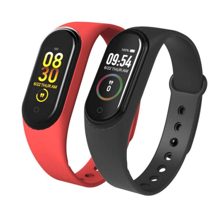 Smart Band Fitness Trcker M4 Sport Bracelet Pedometer Heart Rate Blood Pressure Bluetoo... - M4 Blue