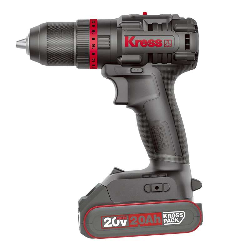 Kress 20V, 60Nm Hammer Drill Kit - KUC30.1