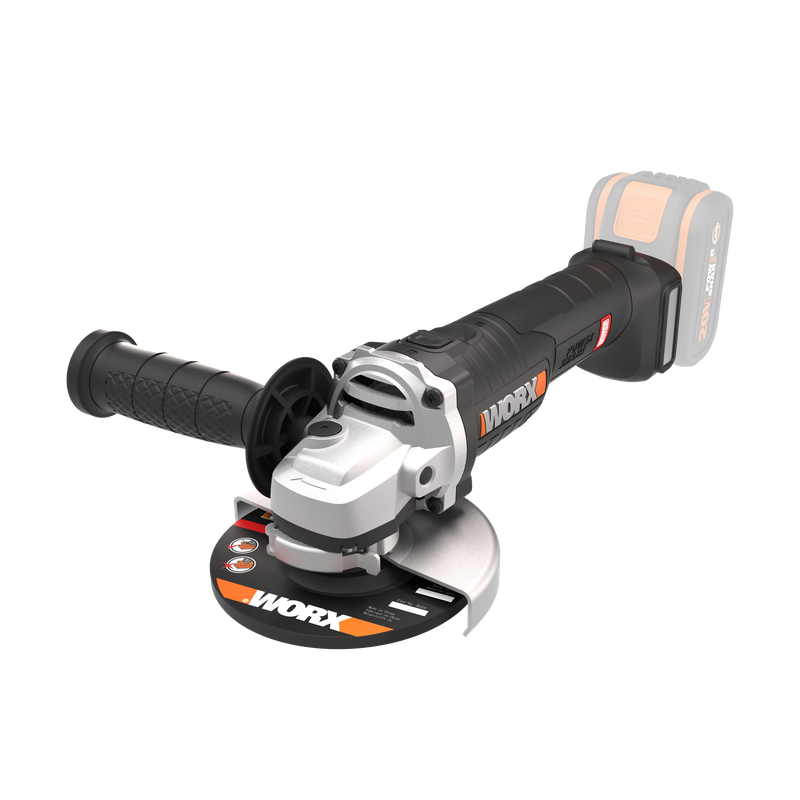 Worx 20V Cordless 125mm Angle Grinder - Tool Only - WX812.9
