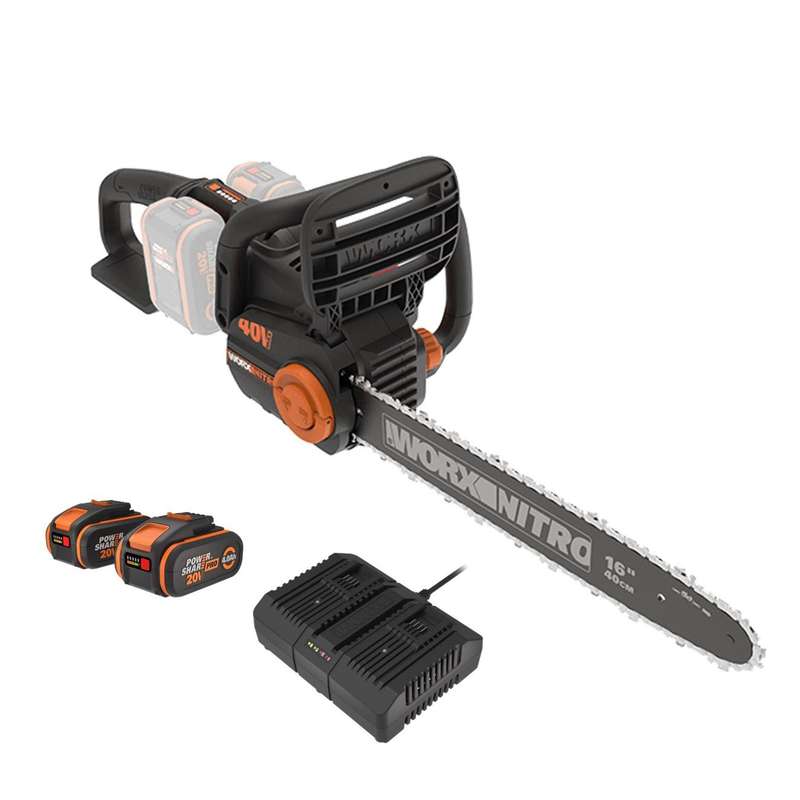 Worx Nitro 40V Cordless Chain Saw Kit - WG385E