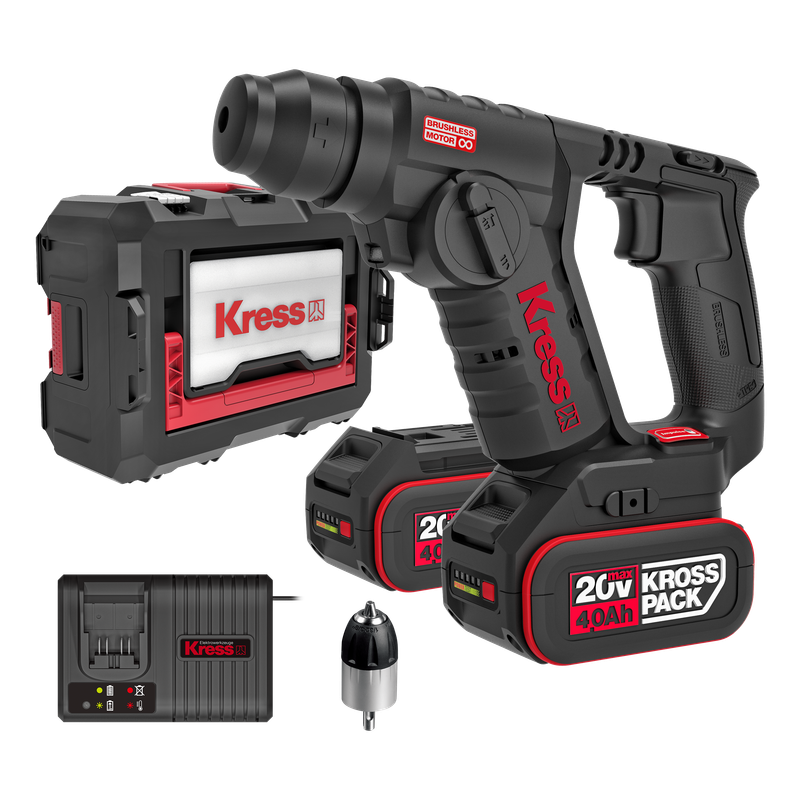 Kress Cordless 20V, Rotary Hammer SDS+ Kit - KUC50.2