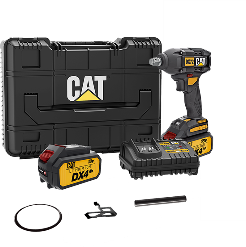CAT 18V, Cordless 1/2" Impact Wrench, 350Nm Kit - DX72