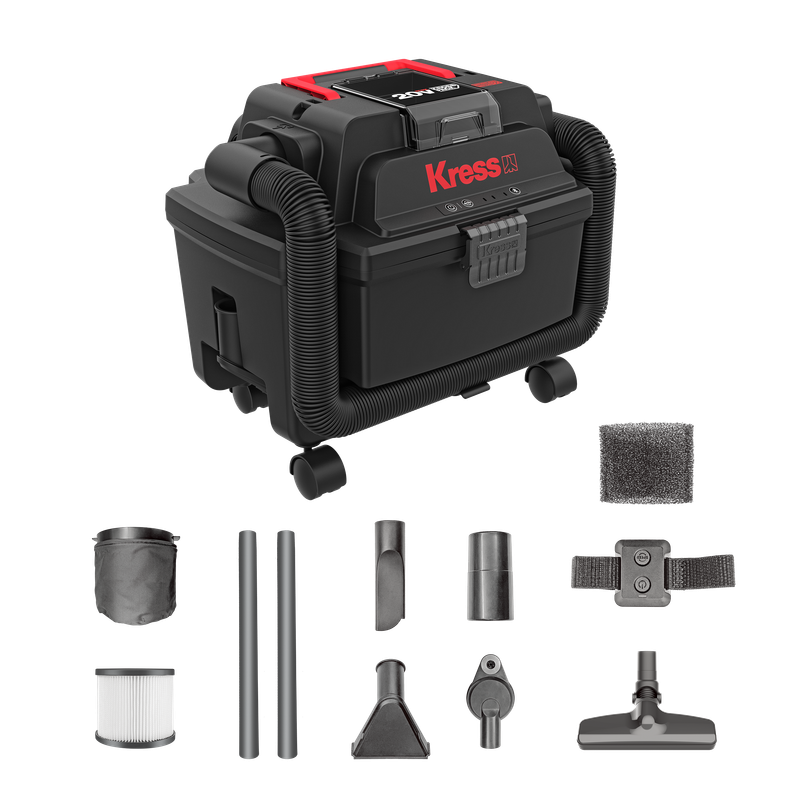 Kress 20V Cordless Wet / Dry Vacuum Cleaner - Tool Only - KH035.9